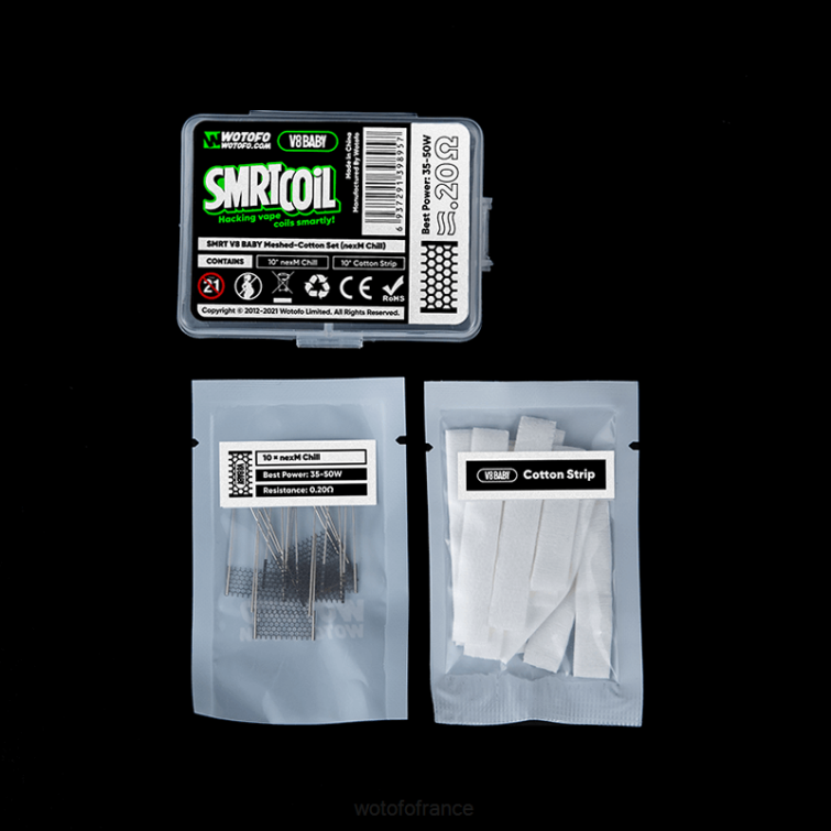 Wotofo SMRT ensemble en coton et maille pour bébé v8 Turbo Nexmesh BHZ8368 Wotofo vape pods