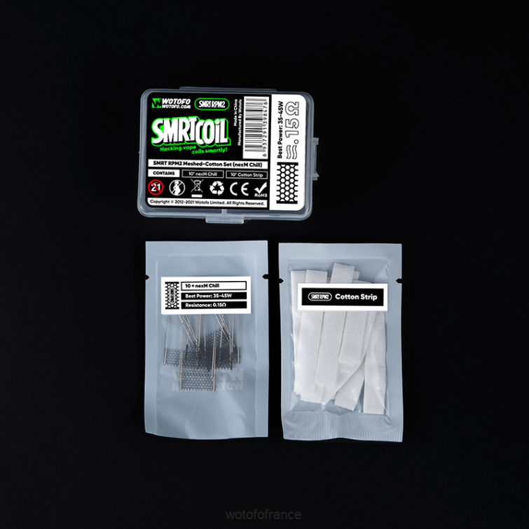 Wotofo SMRT ensemble en coton mesh rpm2 Turbo Nexmesh BHZ8366 Wotofo prix