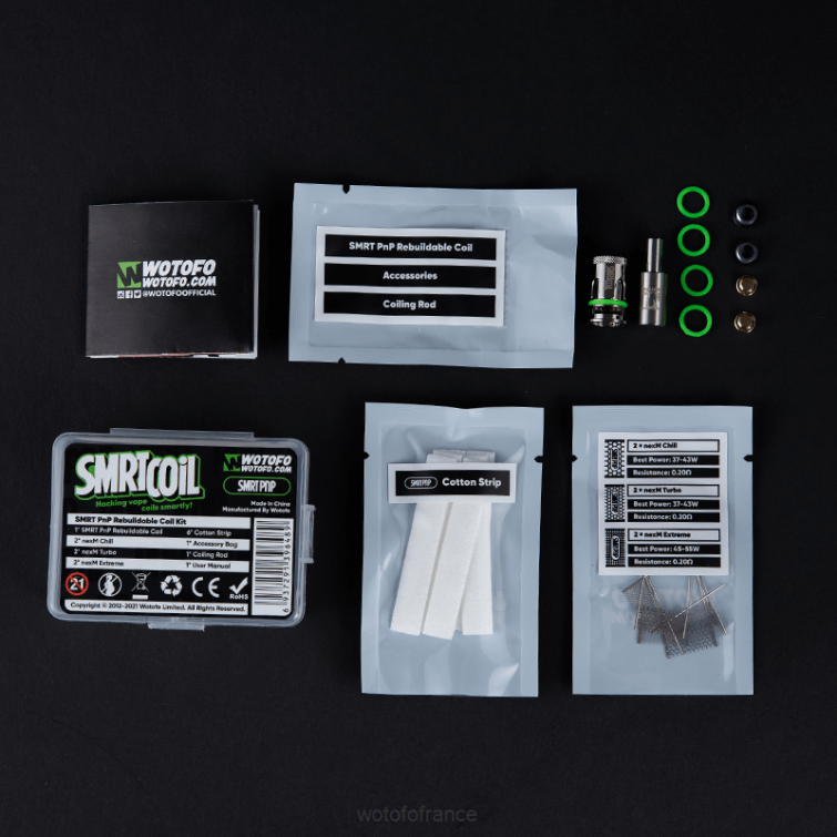 Wotofo SMRT kit de bobine reconstructible kit pnp intelligent BHZ8318 Wotofo vape pods