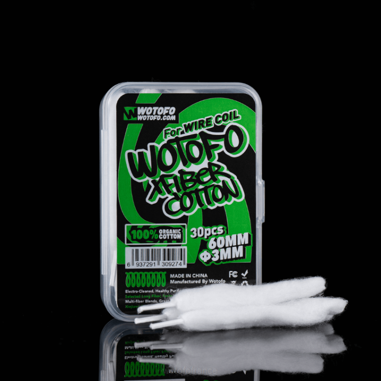 Wotofo coton xfibre 3mm-30 pièces d'épaisseur BHZ8316 Wotofo prix